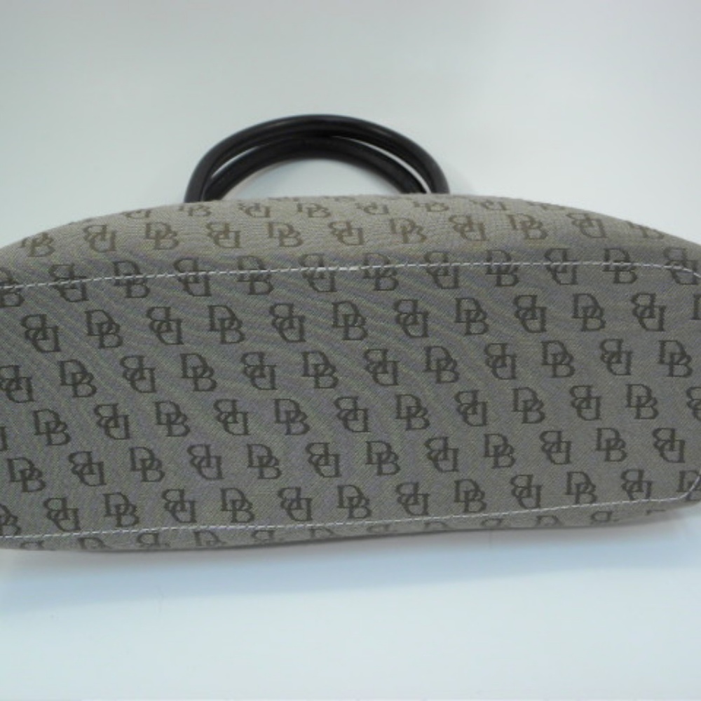 Dooney & Bourke Beige Canvas Leather Satchel - Picture 4 of 8